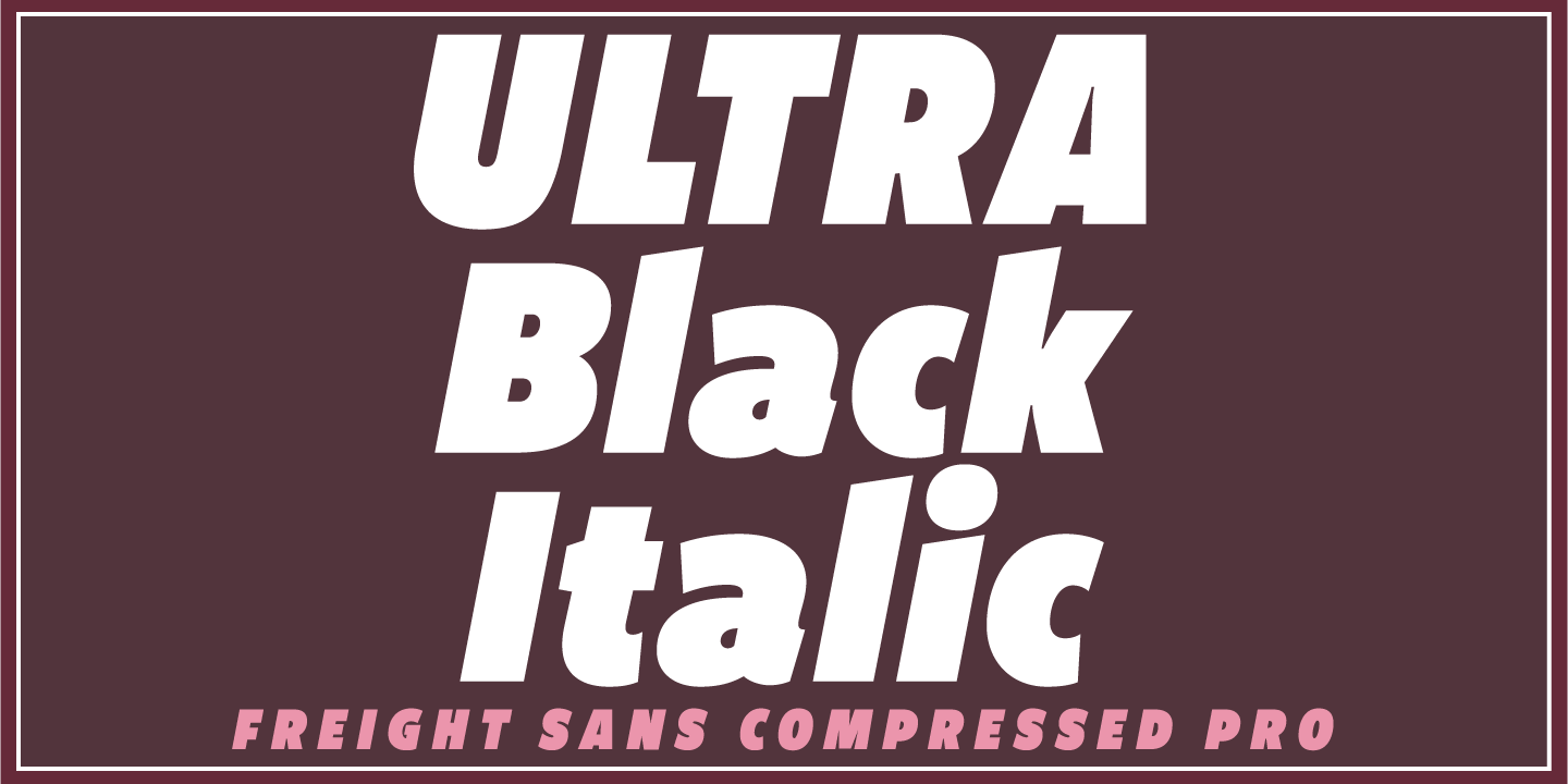 Freight Sans UPro Ultra Black