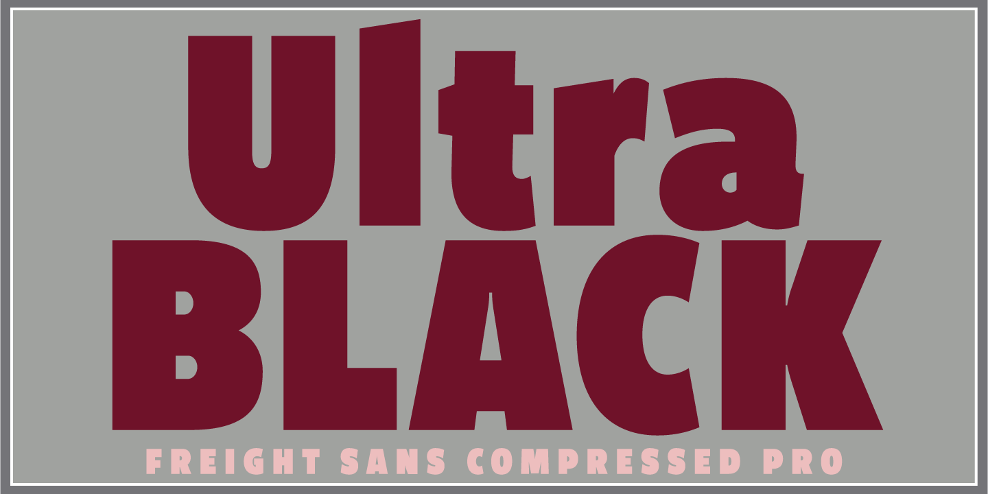 Freight Sans UPro Ultra Black