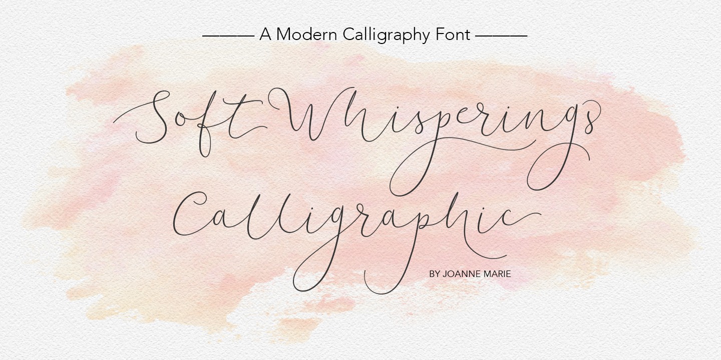 Soft Whisperings Calligraphic