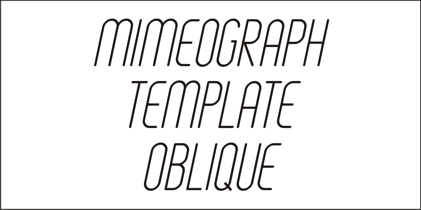 Mimeograph Template JNL