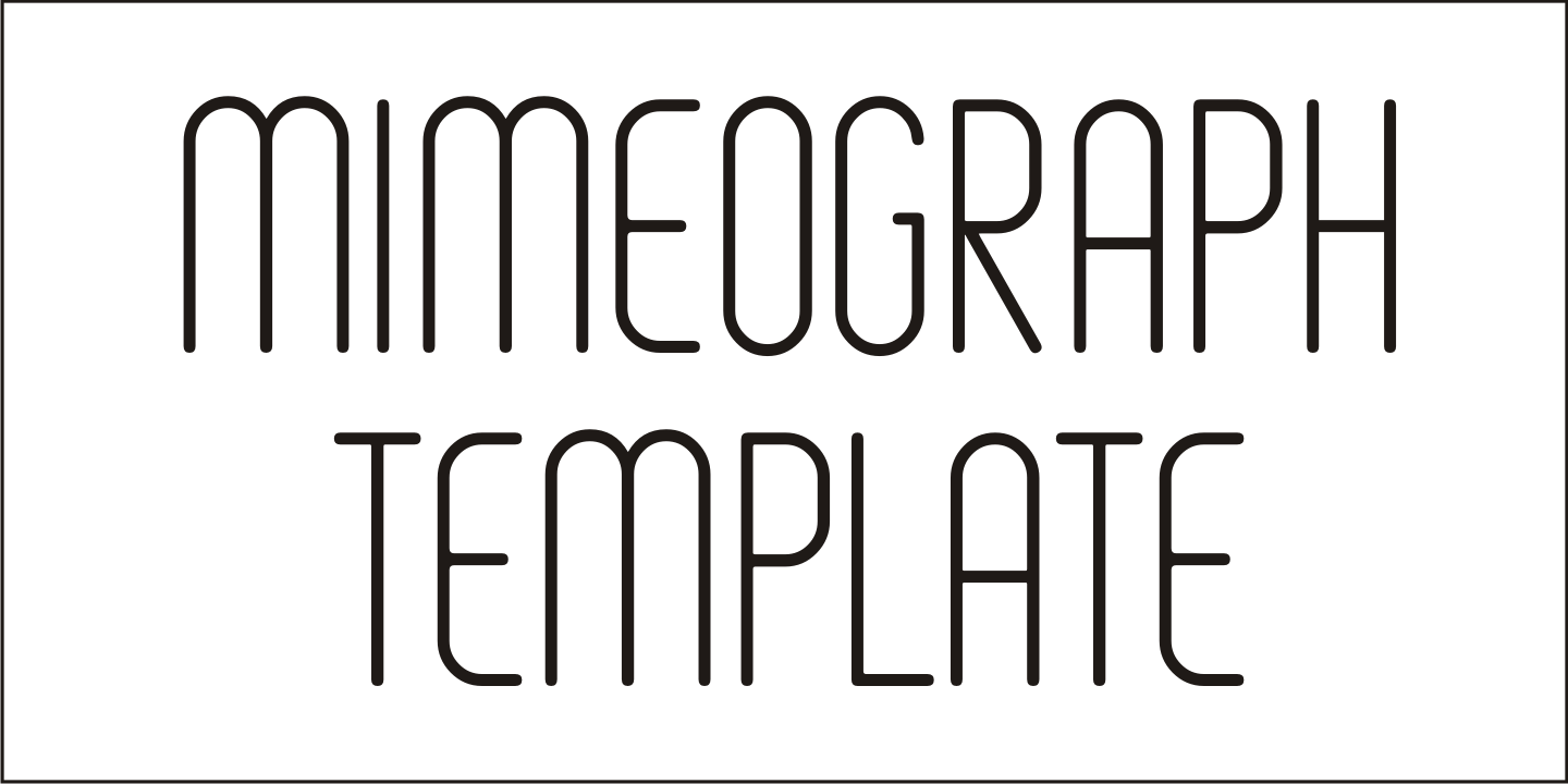 Mimeograph Template JNL