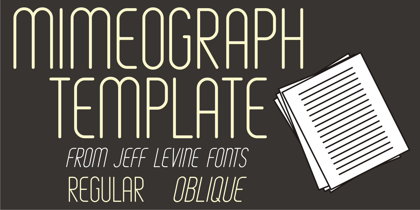 Mimeograph Template JNL