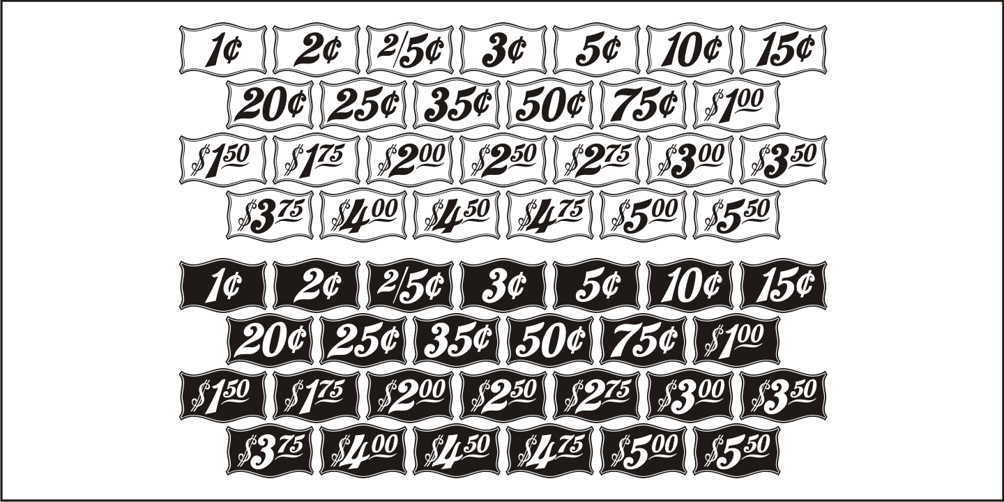 Antique Price Tags JNL