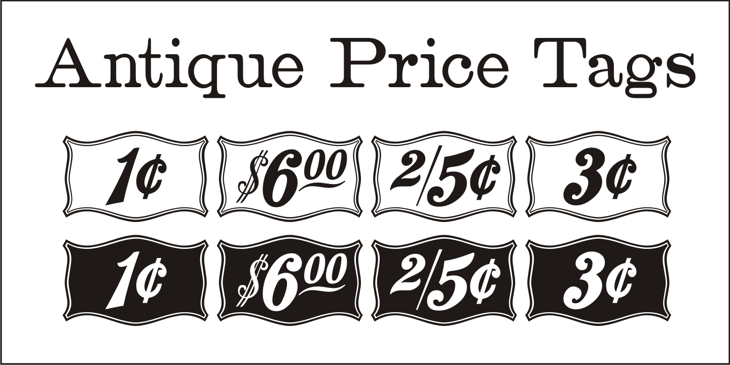 Antique Price Tags JNL