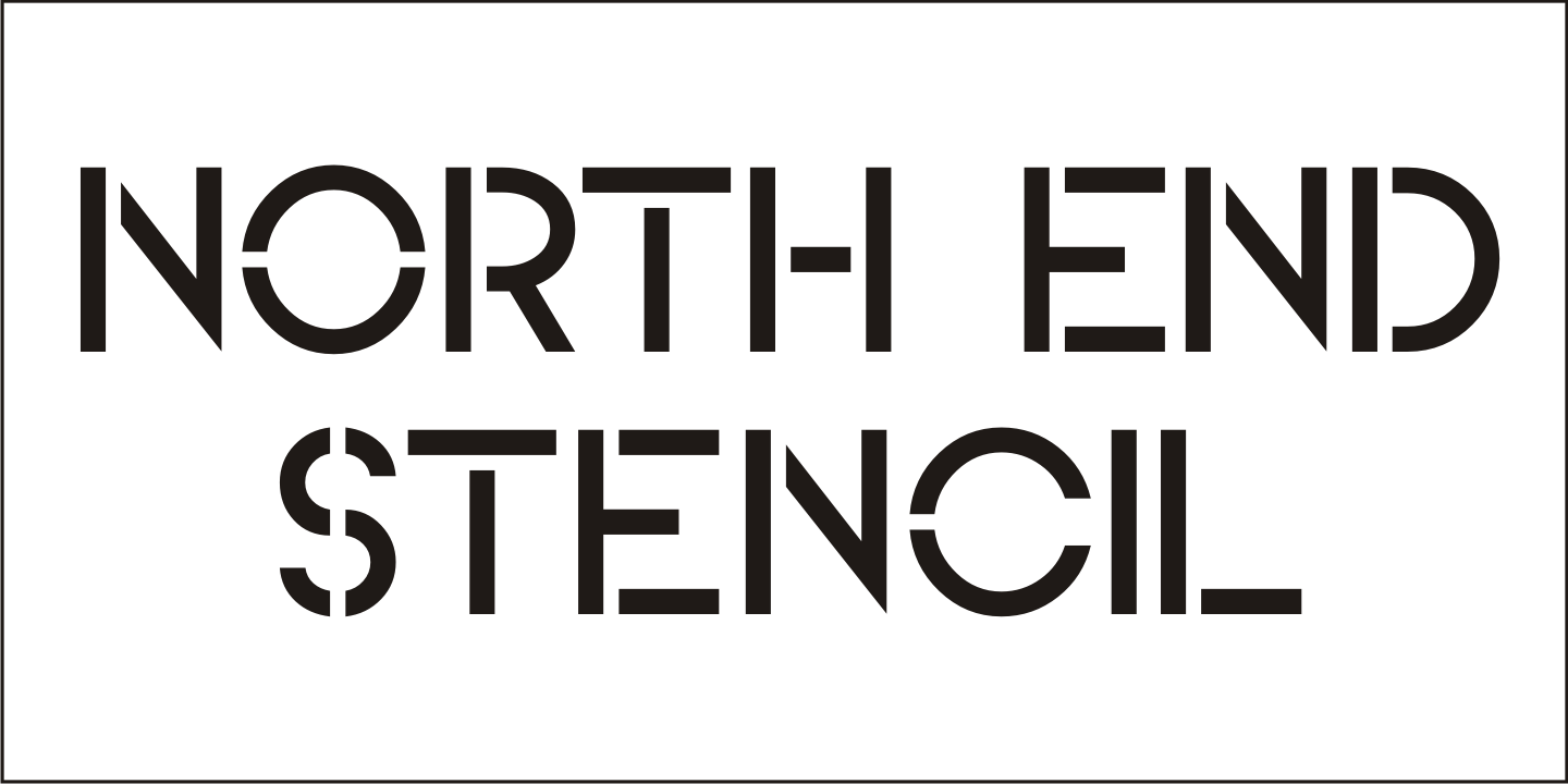 North End Stencil JNL font & Desktop font MyFonts