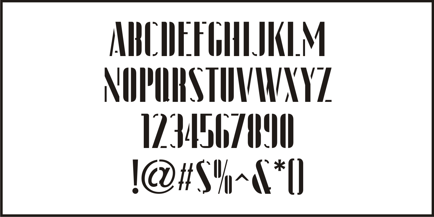 Garment Bag Stencil JNL