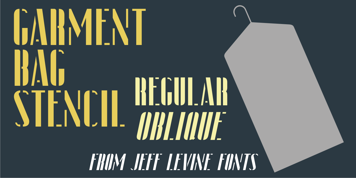 Garment Bag Stencil JNL