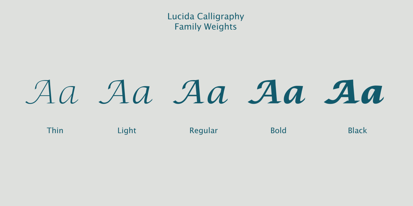 Lucida® Calligraphy