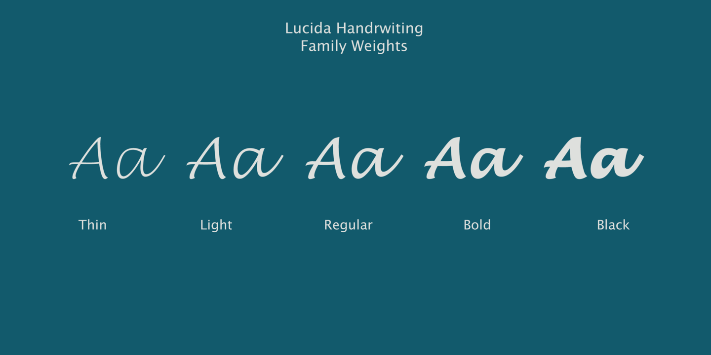 Lucida® Handwriting