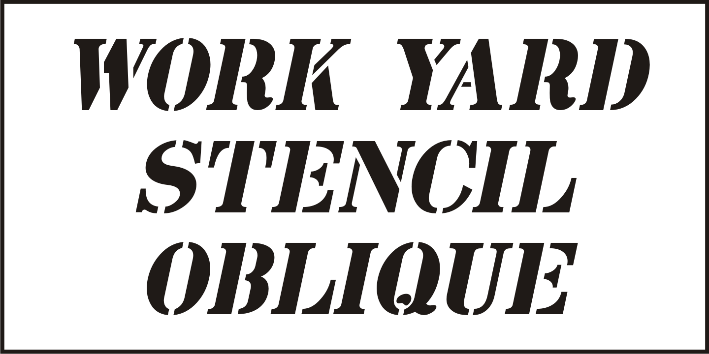 Work Yard Stencil