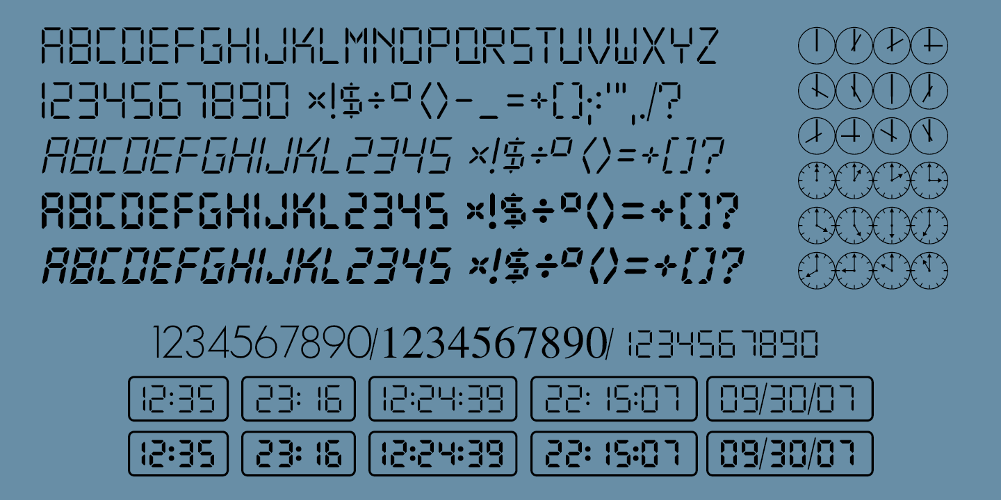 PIXymbols Digit & Clocks