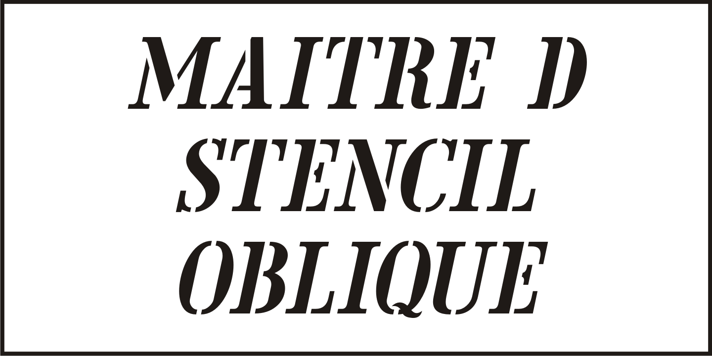 Maitre d Stencil JNL