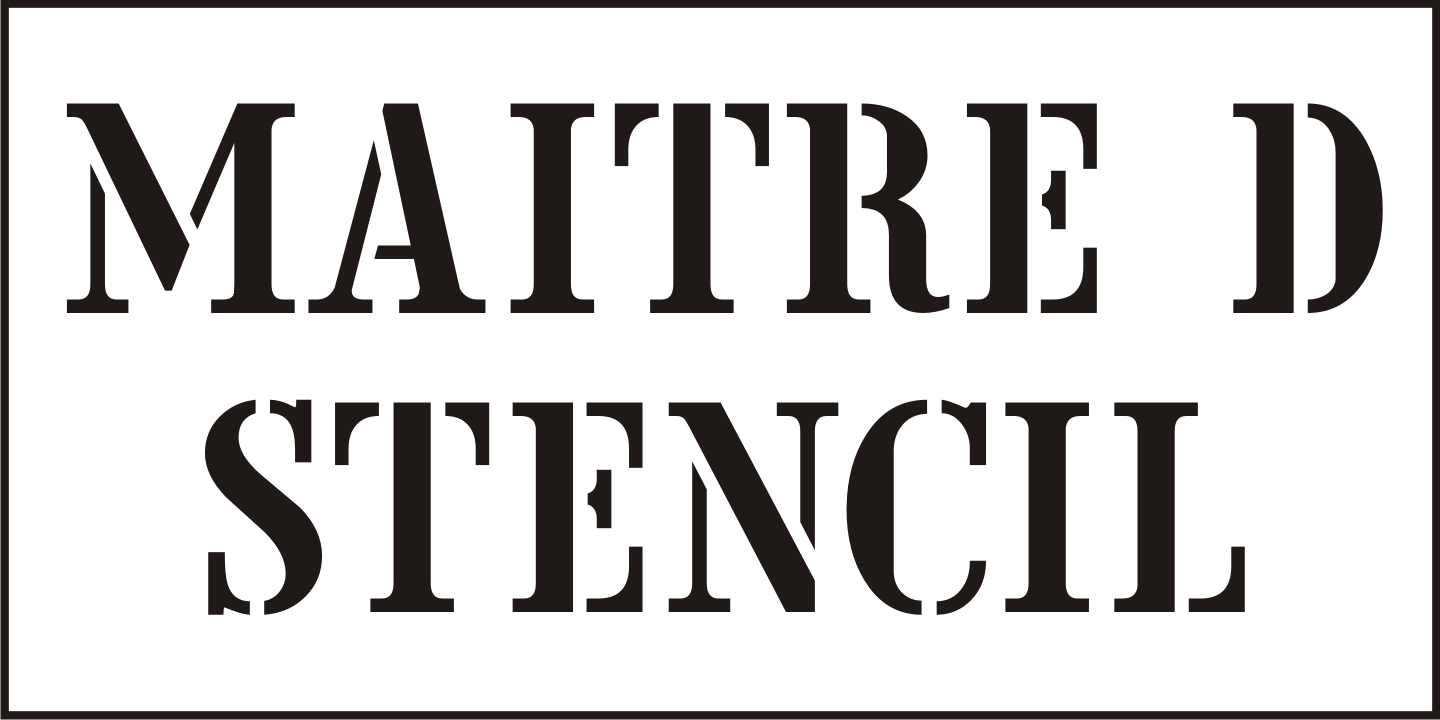 Maitre d Stencil JNL