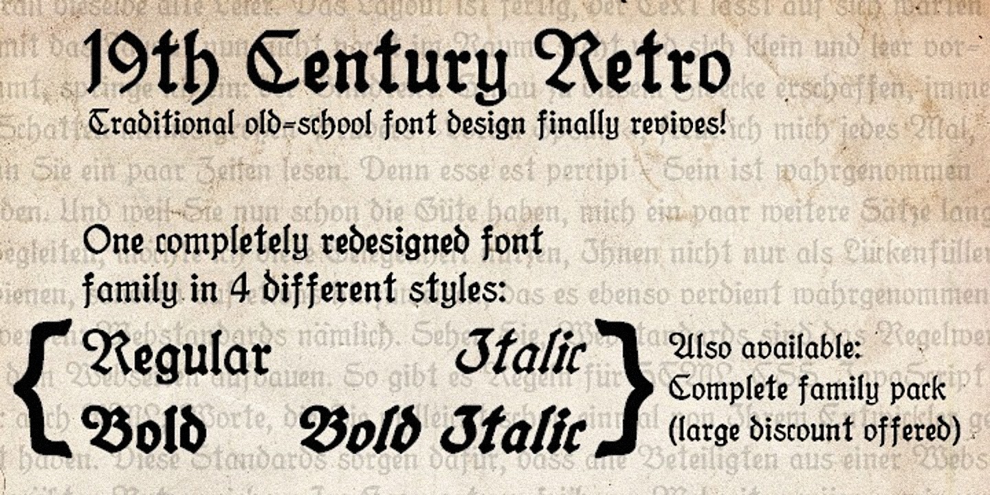 old century font f