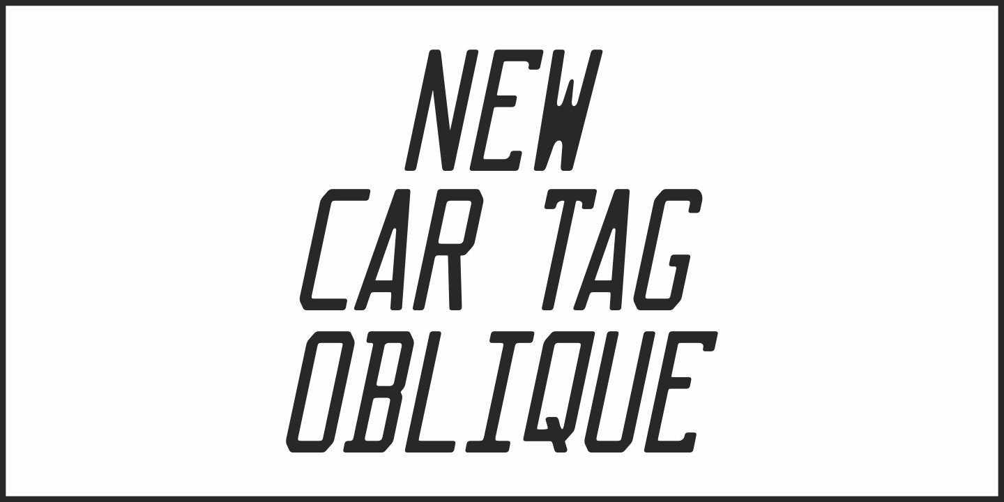 New Car Tag JNL