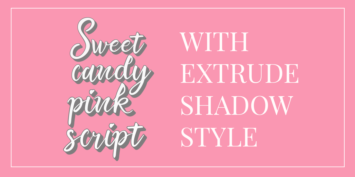  Sweet Candy Pink Script