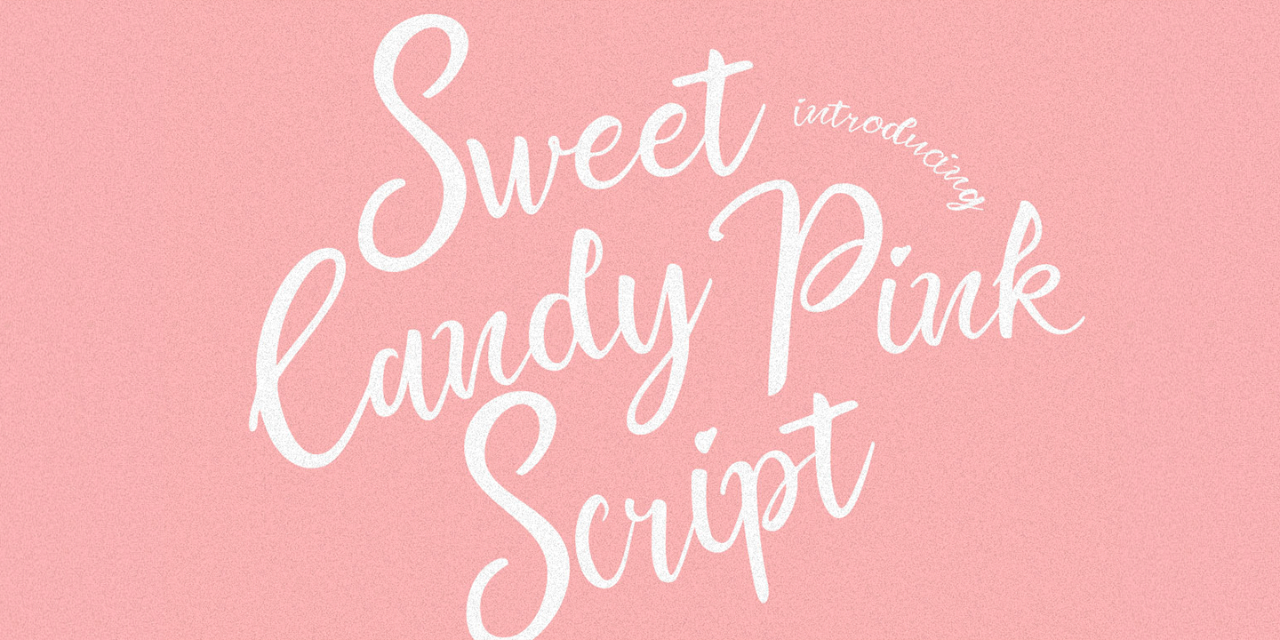  Sweet Candy Pink Script