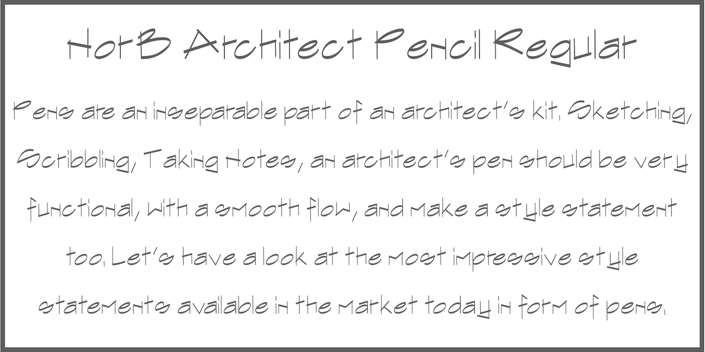 NorB ARCHITECT PENCIL