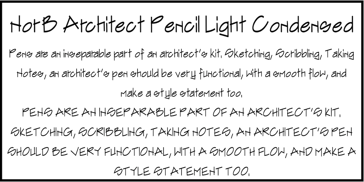 NorB Architect Pencil Condensed