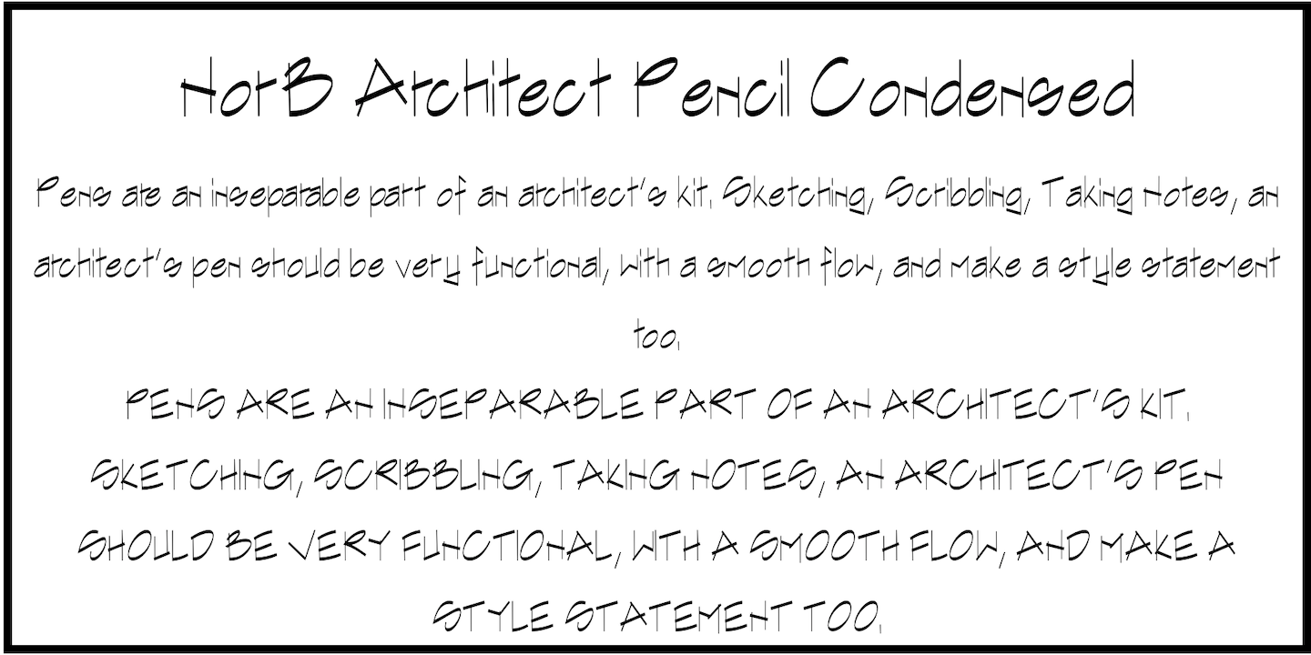 NorB Architect Pencil Condensed