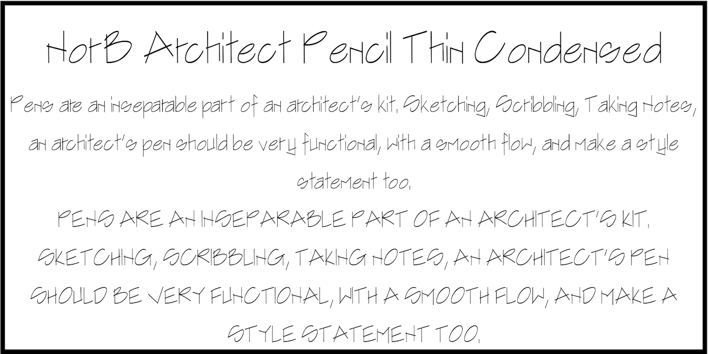 NorB Architect Pencil Condensed