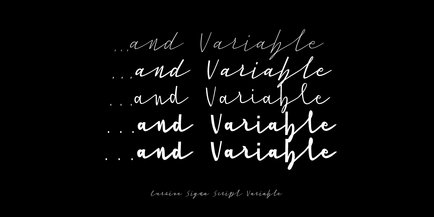 Cursive Signa Script Variable