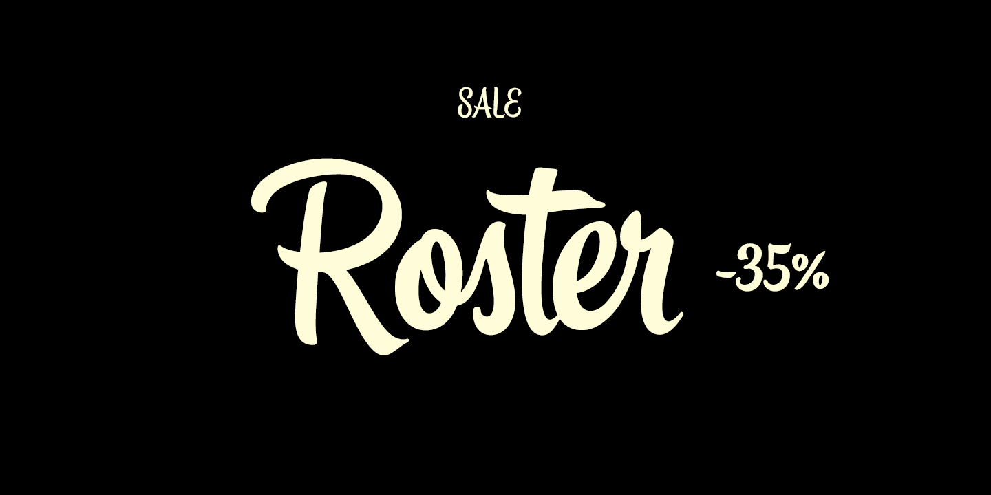 Roster Font font & Desktop MyFonts