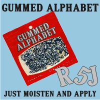 Gummed Alphabet JNL