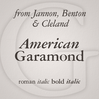 American Garamond Poster