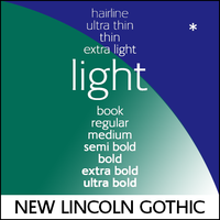 New Lincoln Gothic BT Poster