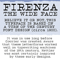 Firenza Text Poster