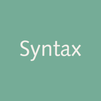 Syntax Poster