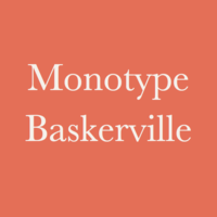 Monotype Baskerville Poster