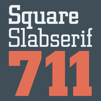 Square Slabserif 711 Poster