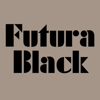 Futura Black Poster
