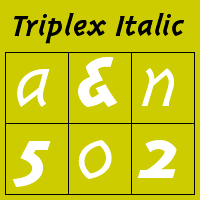 Triplex Italic Poster