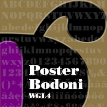 Poster Bodoni WGL4