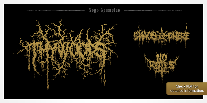 Metal band font