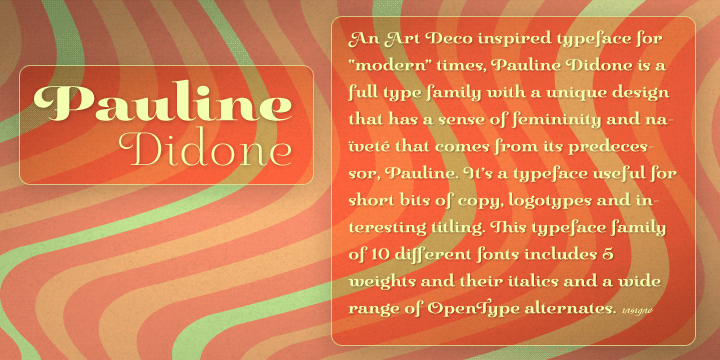 Image result for Pauline Didone Font Family