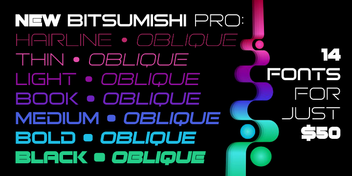 Bitsumishi Pro V2 Font Webfont Desktop Myfonts
