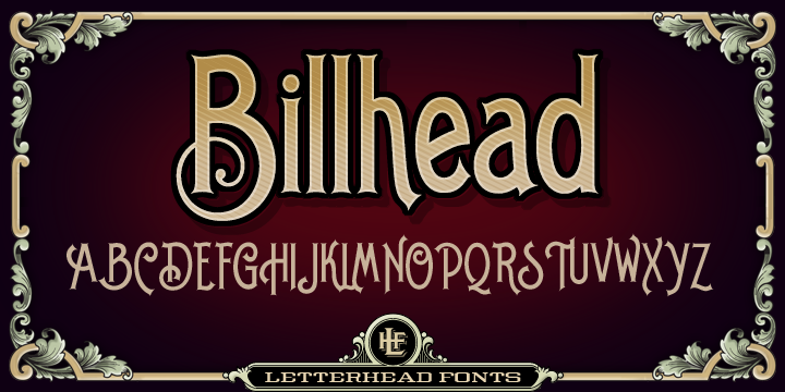 lhf billhead webfont desktop font myfonts billhead font
