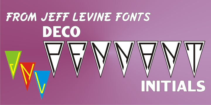 Deco Pennant Initials JNL 