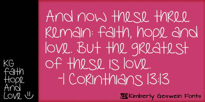 KG Faith Hope And Love 