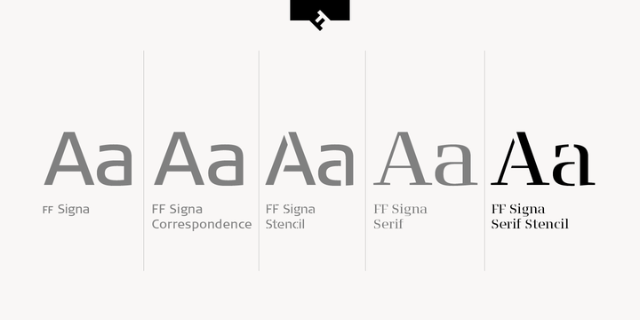 FF Signa™ Serif Stencil Pro