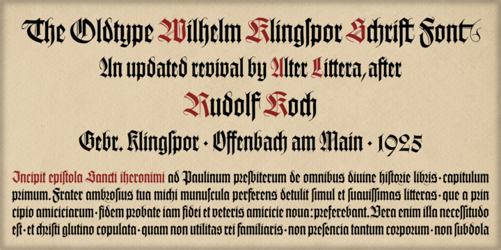 Wilhelm Klingspor Schrift