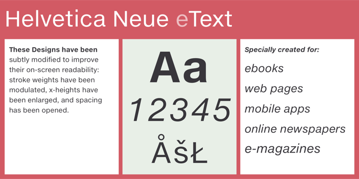 Helvetica Neue eText Pro 