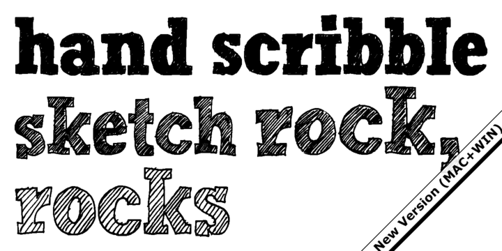 Hand Scribble Sketch Rock Webfont Desktop Font Myfonts