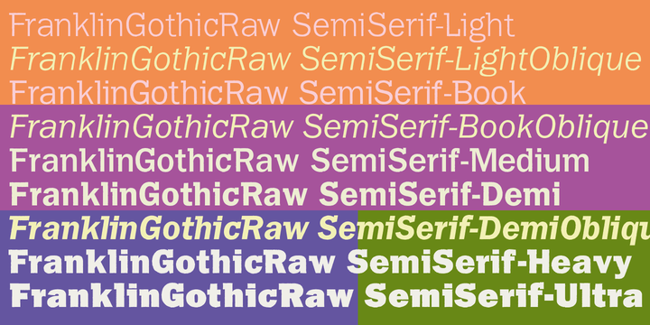 Franklin Gothic Raw Semi Serif 