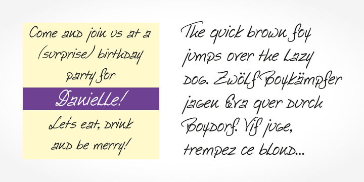 Danielle Handwriting