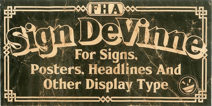 FHA Sign DeVinne 